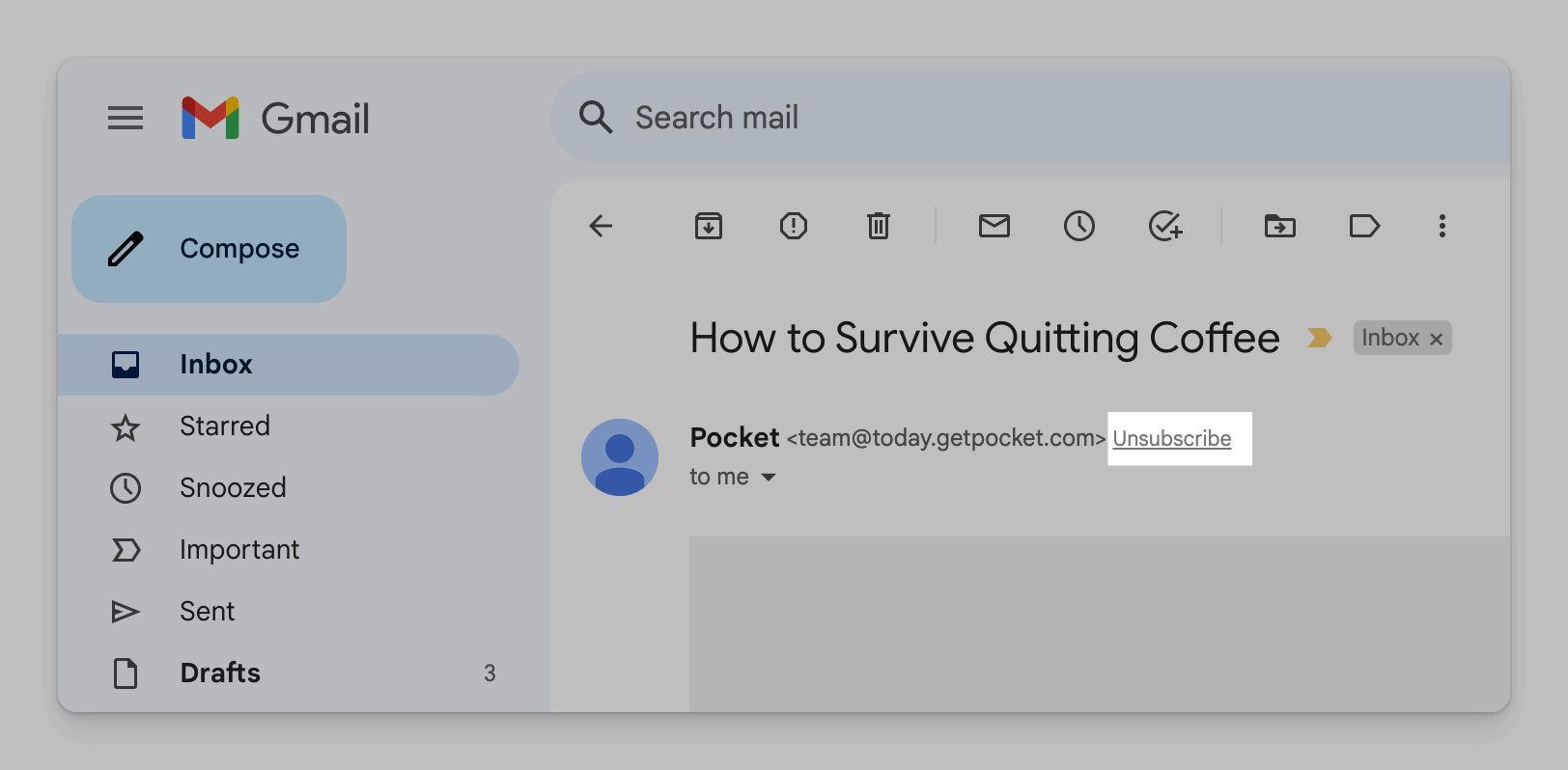 Gmail unsubscribe link Gmail unsubscribe link